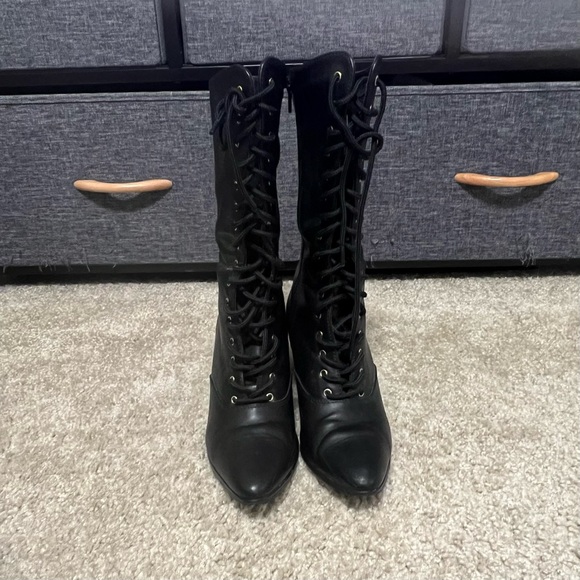 Pinup Couture Victorian Style Boots - Picture 2 of 4